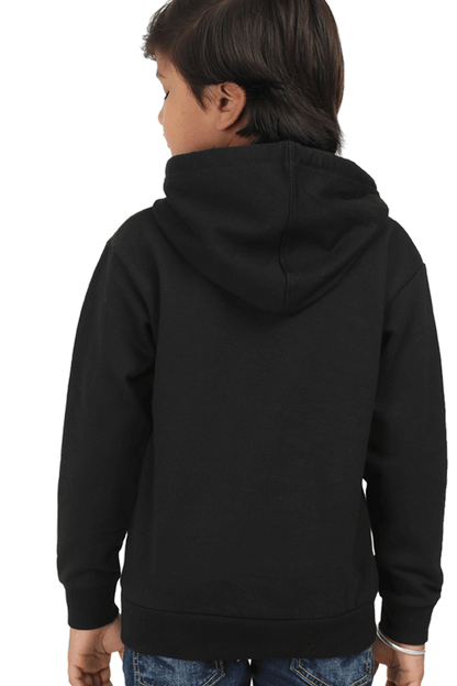 Kids Hooded SweatShirt Black qikink